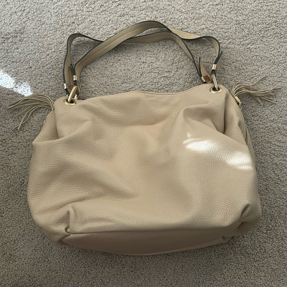 Mid size tan purse